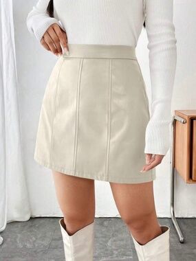 Women's High Waist Straight Mini Skirt